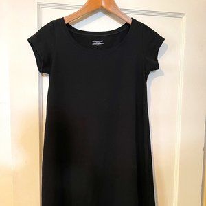 Eileen Fisher for Garnet Hill organic cotton black t-shirt dress